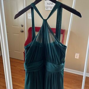 Birdy Grey Chiffon Dress - Color Emerald - Style Kiko - Size Medium